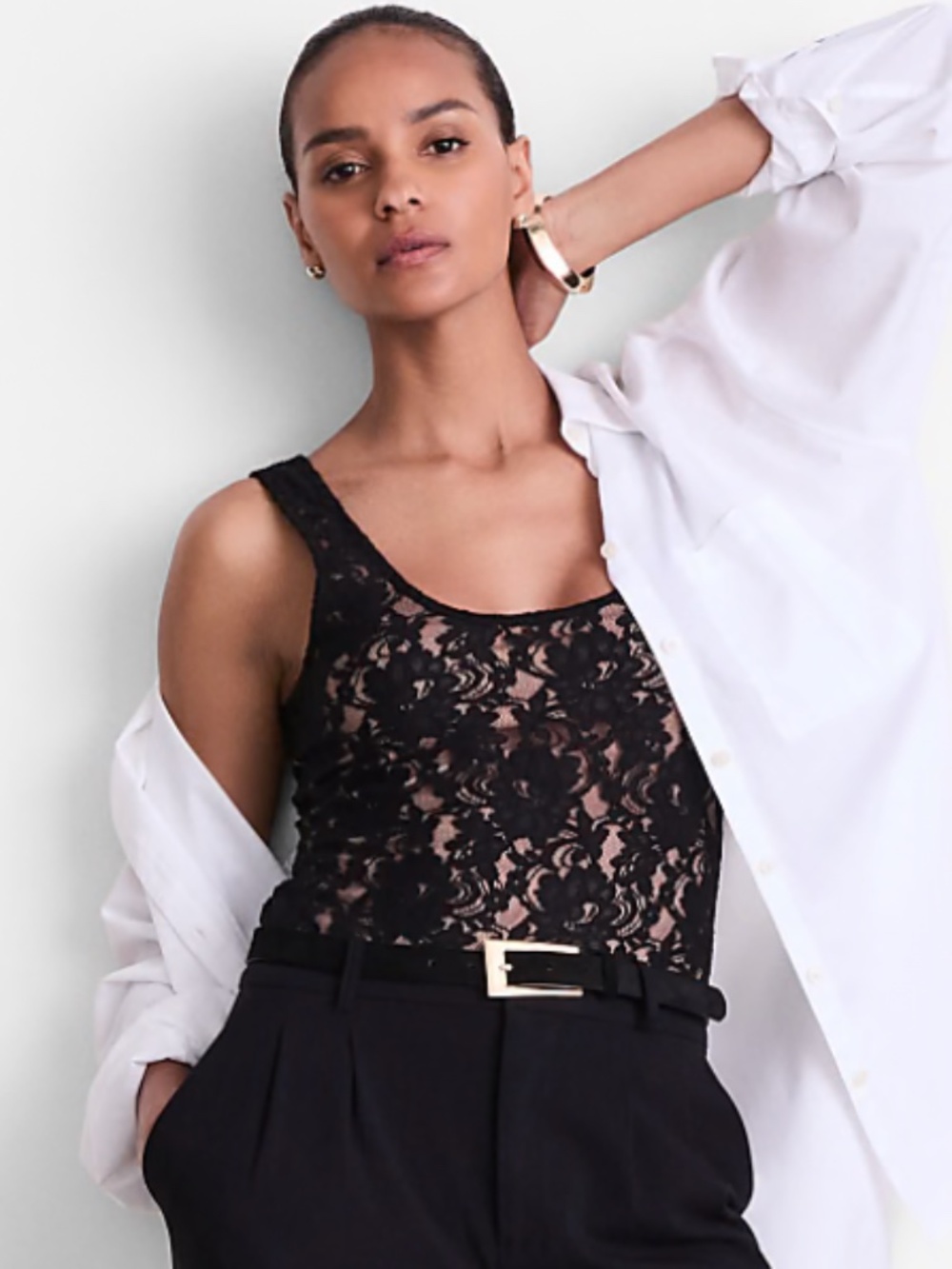 LOFT Versa Floral Lace Bodysuit